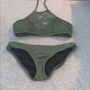 Army green bathing suit